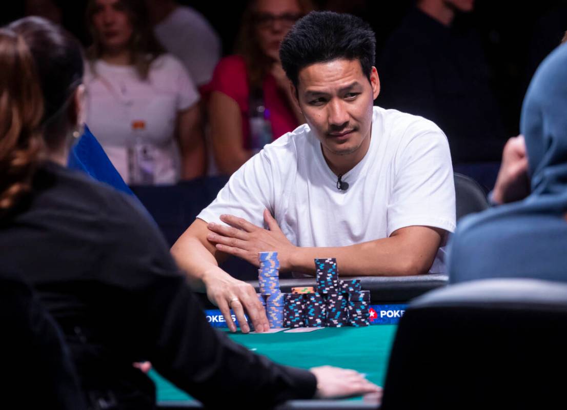 Joey Padron looks on during day 8 of the World Series of Poker Main Event at Horseshoe Las Vega ...