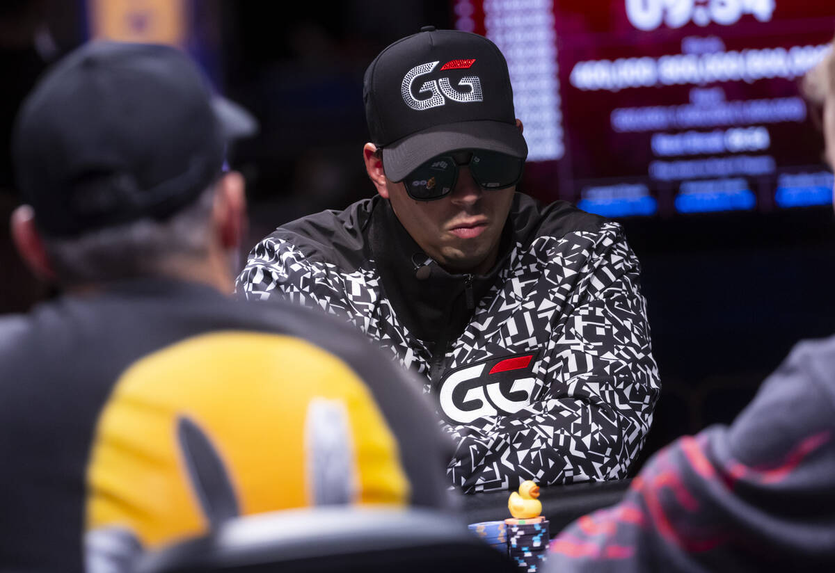 Ruben Correia looks on during day 8 of the World Series of Poker Main Event at Horseshoe Las Ve ...