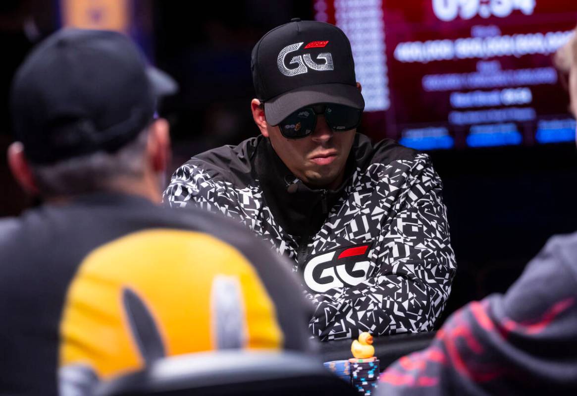 Ruben Correia looks on during day 8 of the World Series of Poker Main Event at Horseshoe Las Ve ...