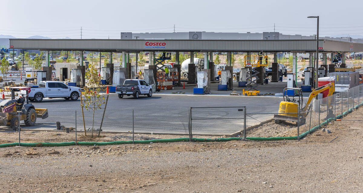 Construction continues on the new Costco gas station being built along South Buffalo Drive on T ...