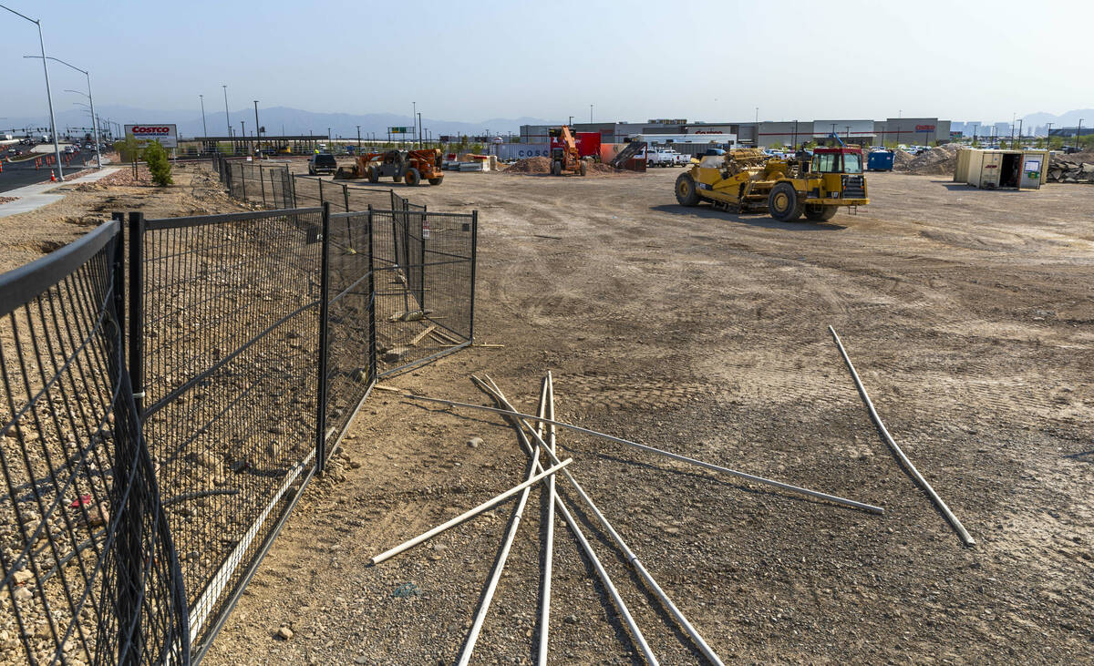 Construction continues on the new Costco warehouse being built along South Buffalo Drive on Tue ...