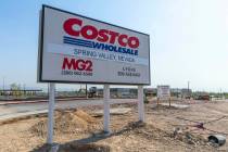 Construction continues on the new Costco warehouse being built along South Buffalo Drive on Tue ...