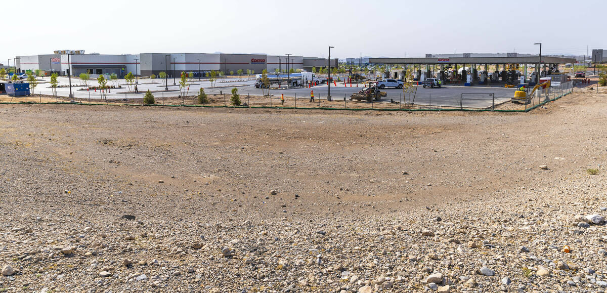 Construction continues on the new Costco warehouse being built along South Buffalo Drive on Tue ...