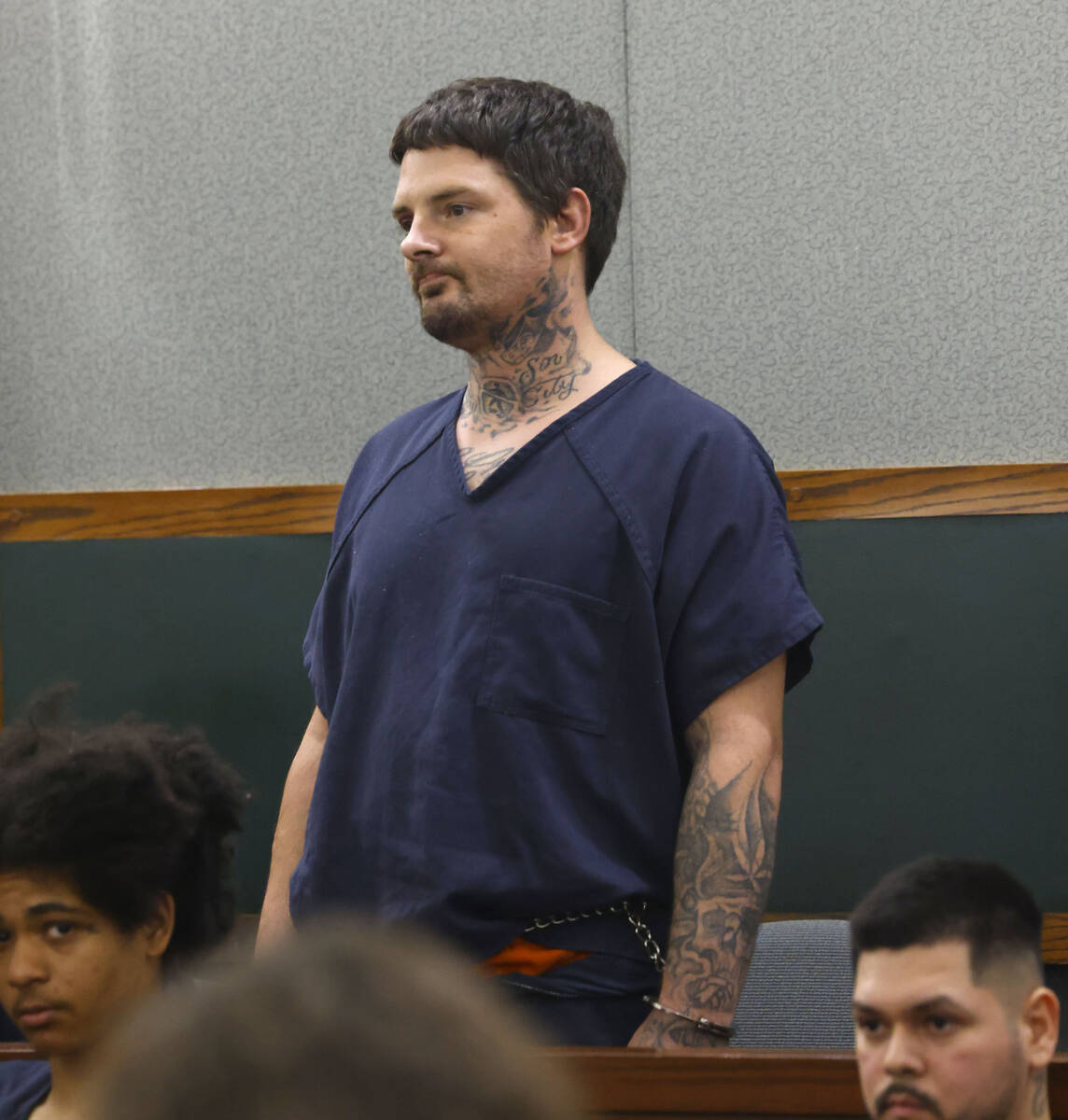William Fancher, who has been accused of intentionally crashing into a police vehicle, injuring ...