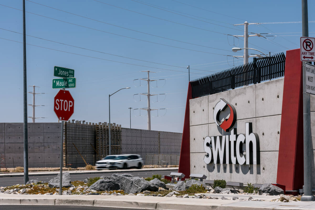 An existing Switch facility sits across the street from the construction site for a new project ...