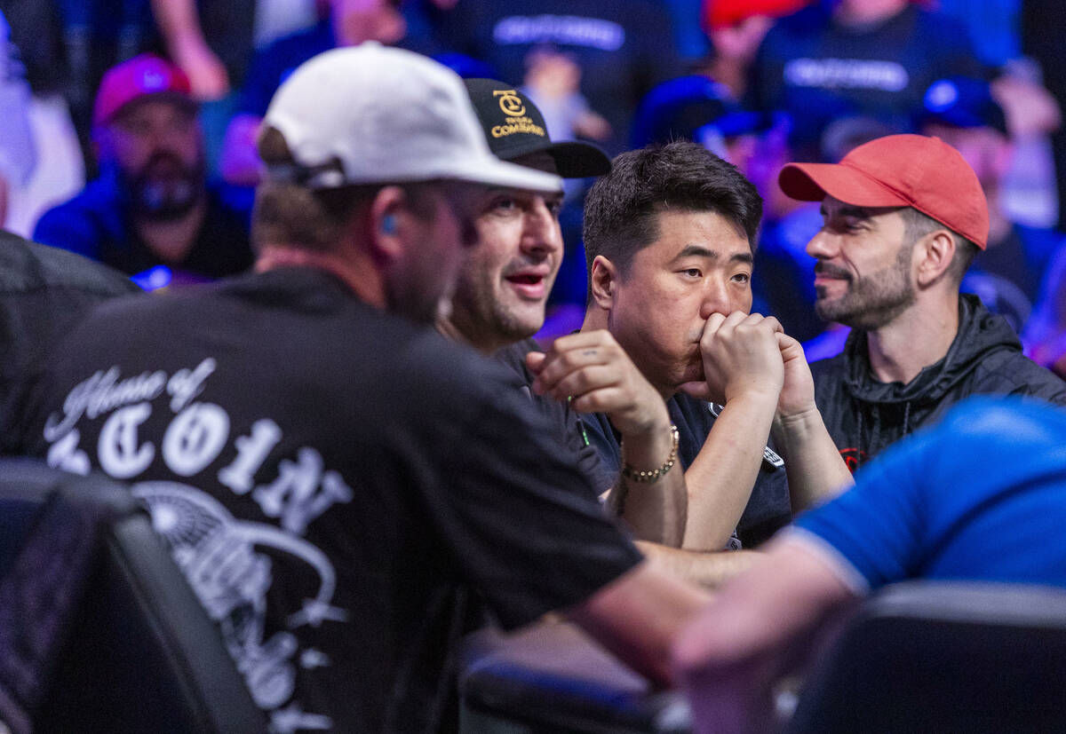 Daehyung Lee of Seoul, South Korea, is not pleased at the final table during the World Series o ...