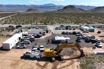 The City of North Las Vegas and SNWA broke ground on the Apex Water and Wastewater System that ...