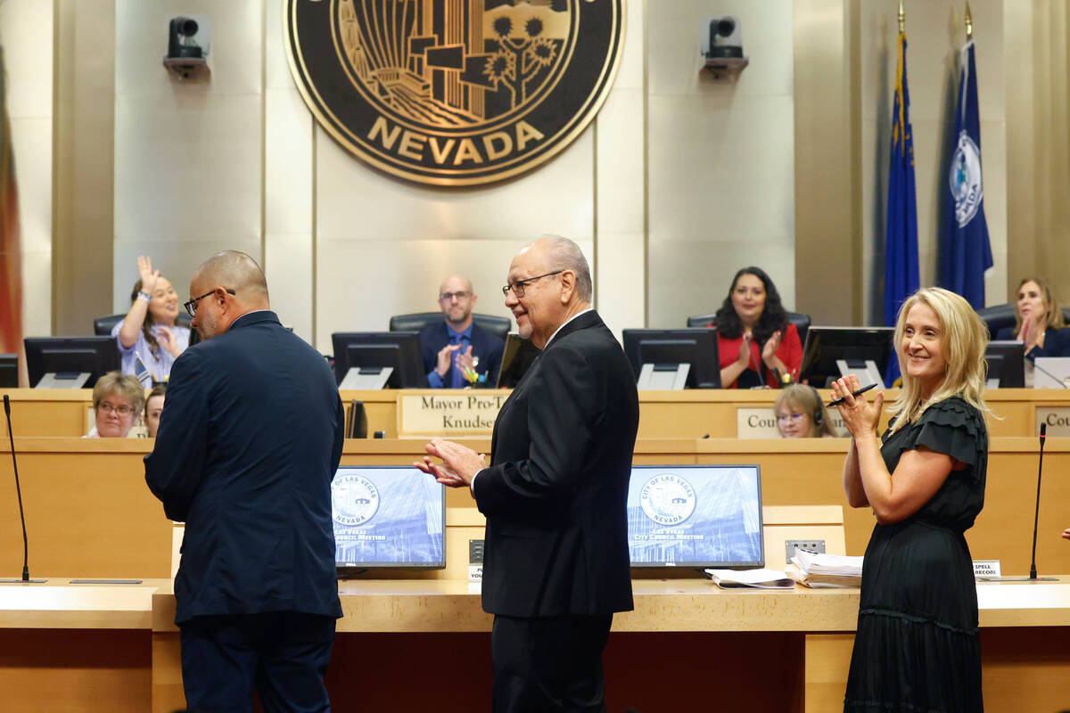 Vincent Bennette, left, CEO of McCormack Baron companies, left, Dan Falcon, president of Falcon ...