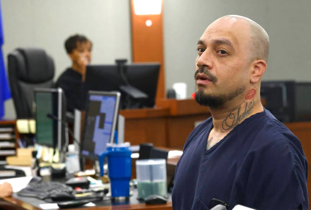 Manuel Ruiz, suspected in a livestreamed Strip shooting that left two dead, leaves a courtroom ...