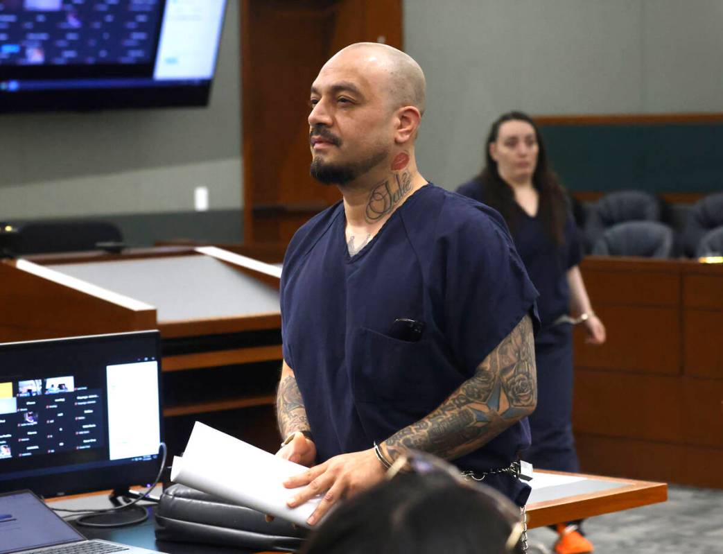Manuel Ruiz, suspected in a livestreamed Strip shooting that left two dead, leaves a courtroom ...