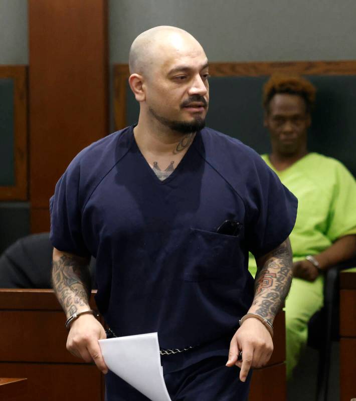 Manuel Ruiz, suspected in a livestreamed Strip shooting that left two dead, leaves a courtroom ...