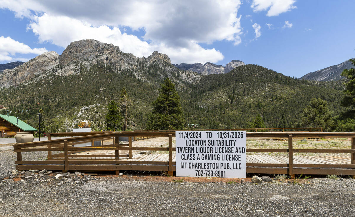 Property of the former Mount Charleston Lodge where no new construction is taking place on Thur ...