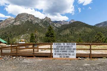 Property of the former Mount Charleston Lodge where no new construction is taking place on Thur ...