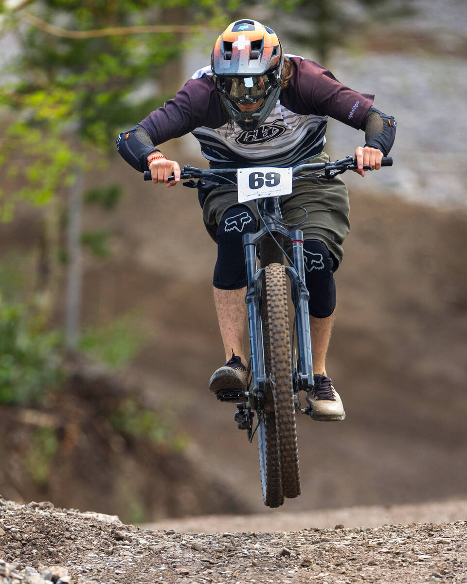 Men's open rider Austin Van Scoy catches a little air during the Viva La Gravity at the Lee Can ...