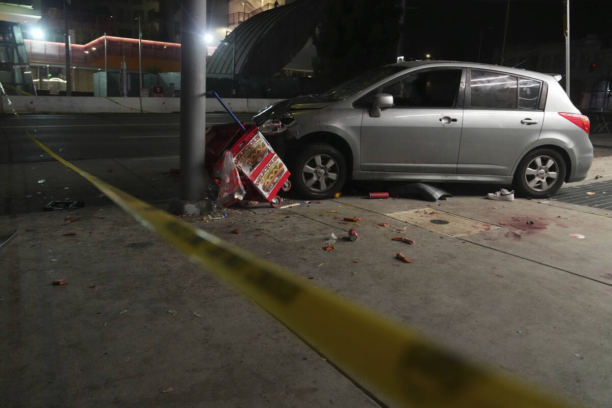 An area is roped off after a vehicle rammed into a crowd of people waiting to enter a nightclub ...