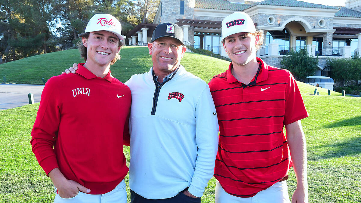 Joe Sawaia had two sons that played for UNLV is recent graduate Ben, left, and senior Brett. (SNGA)