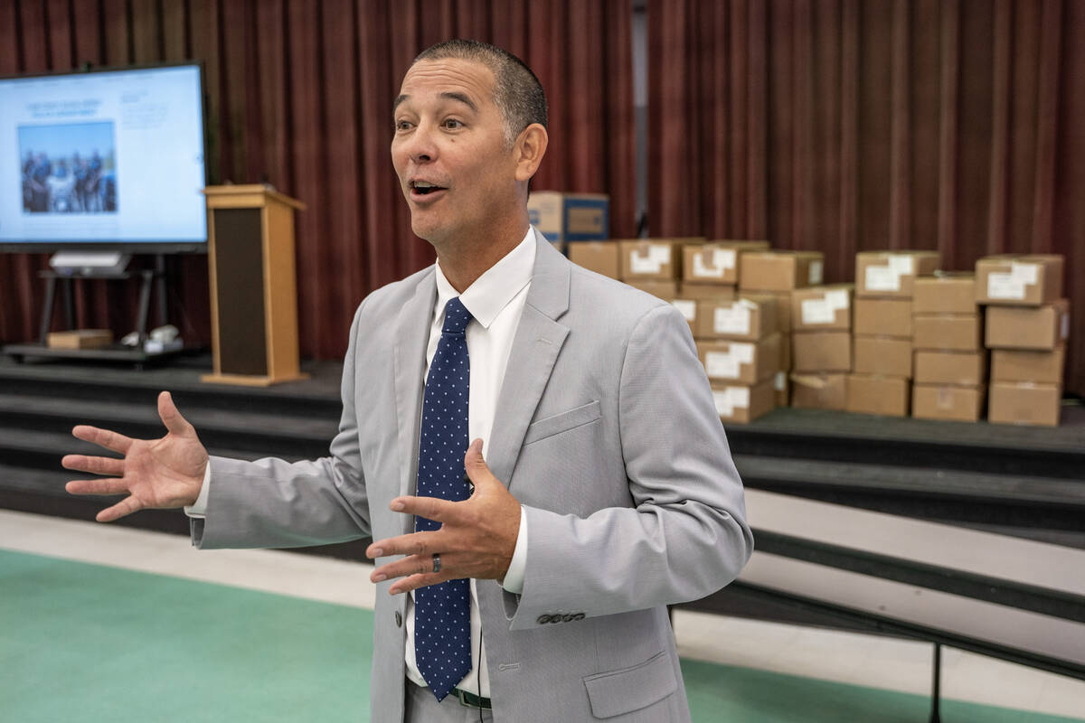 Jason Ginoza, assistant human resources officer for the Clark County School District’s T ...