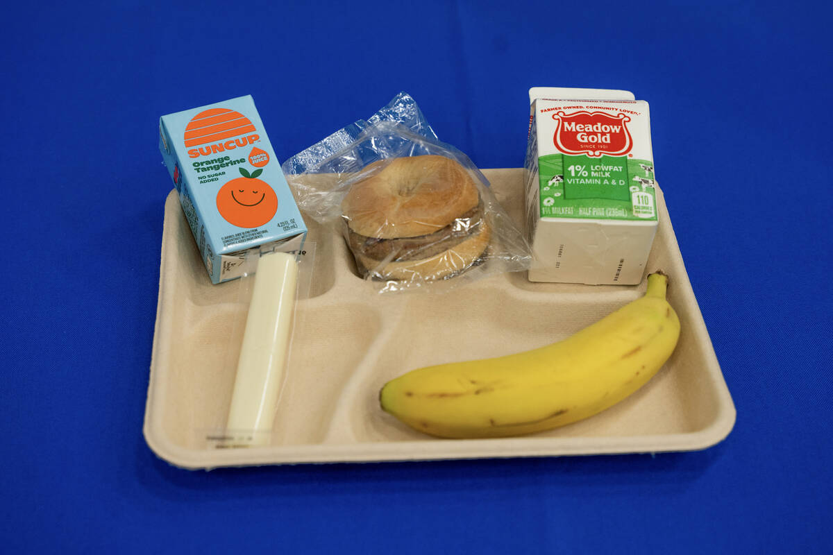 An example of a school offered lunch at Reynaldo L. Martinez Elementary School in Las Vegas is ...