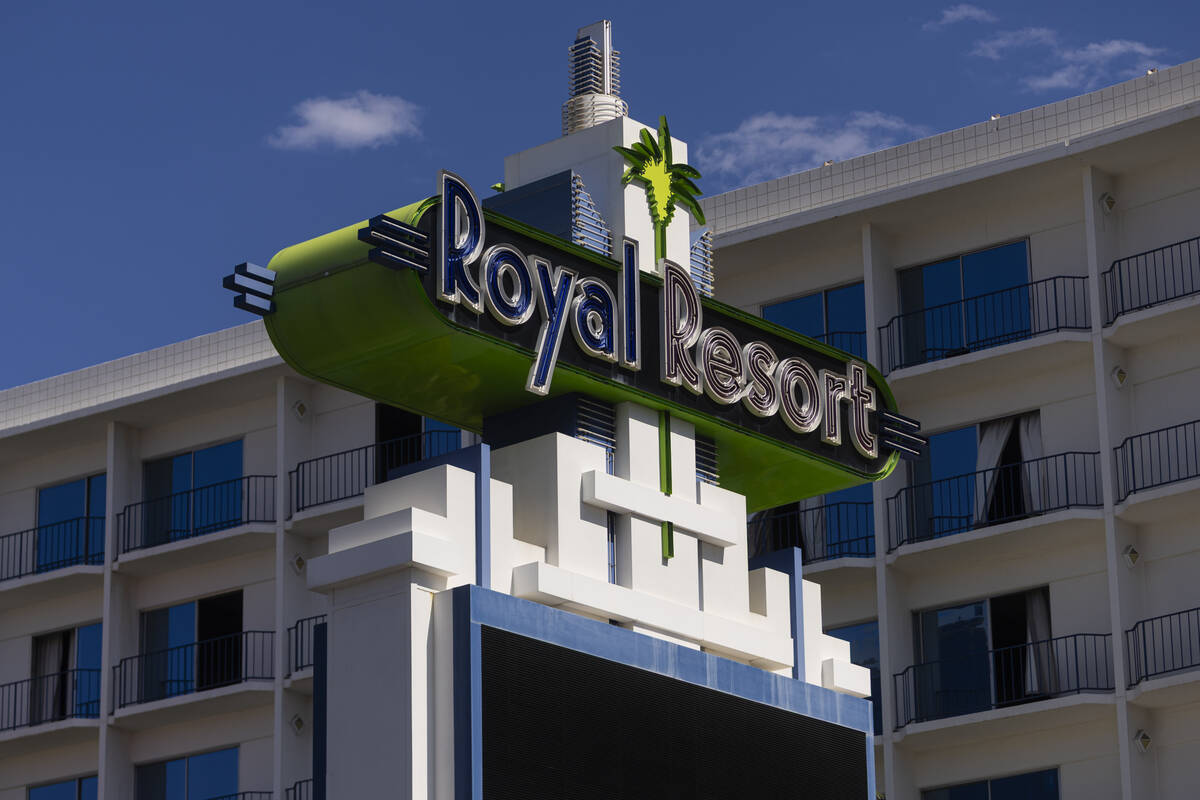 An exterior view of the Royal Resort on Monday, July 21, 2025, in Las Vegas. The resort, slated ...