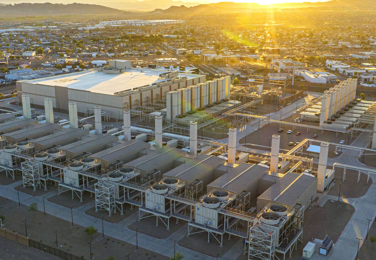 An aerial photo shows a Google data center on Thursday, July 24, 2025, in Henderson. (Bizuayehu ...