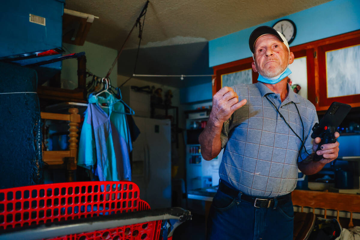 Randy Frie speaks to the Review-Journal inside of his apartment at Paradise Spa on Wednesday, J ...