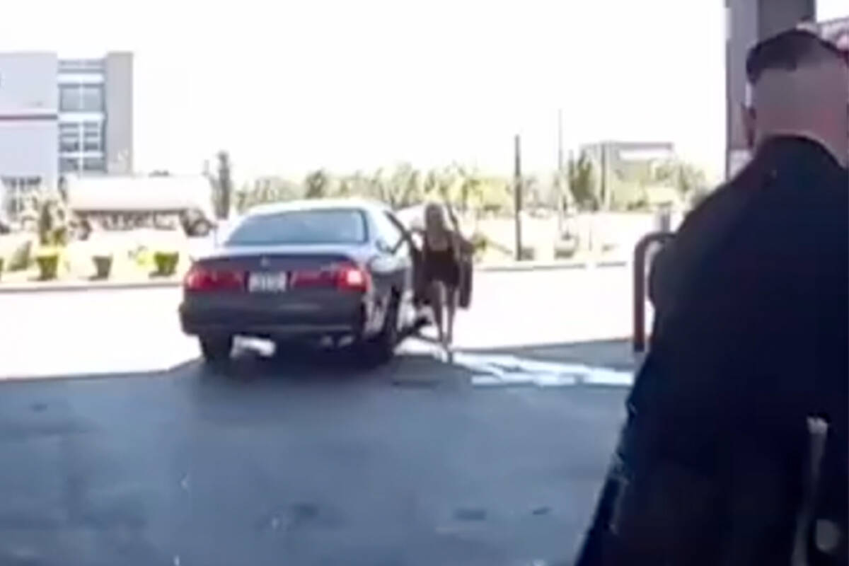 Image from North Las Vegas bodycam footage of an incident that occurred on July 20, 2025. (Nort ...