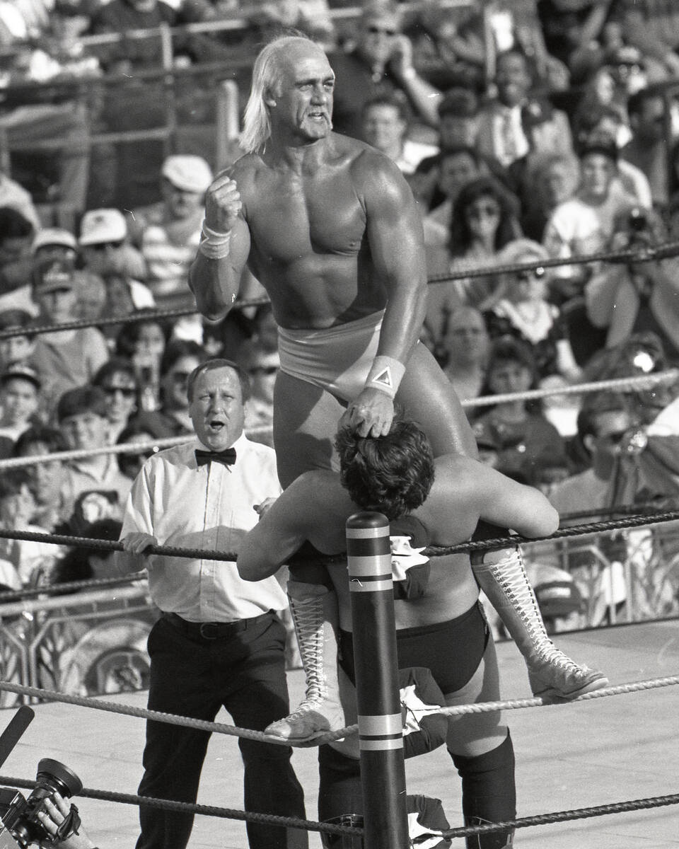 Wrestlemania IX with Hulk Hogan at Caesars Palace in Las Vegas, Nevada, on April 4, 1993. (Darr ...
