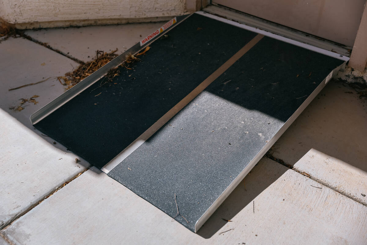 A ramp leads to the front door of Michael Chapman’s home on Thursday, July 24, 2025 in Las Ve ...