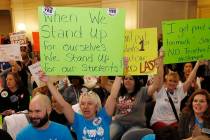 Oklahoma teachers rally for higher pay. (AP Photo/Sue Ogrocki, File)