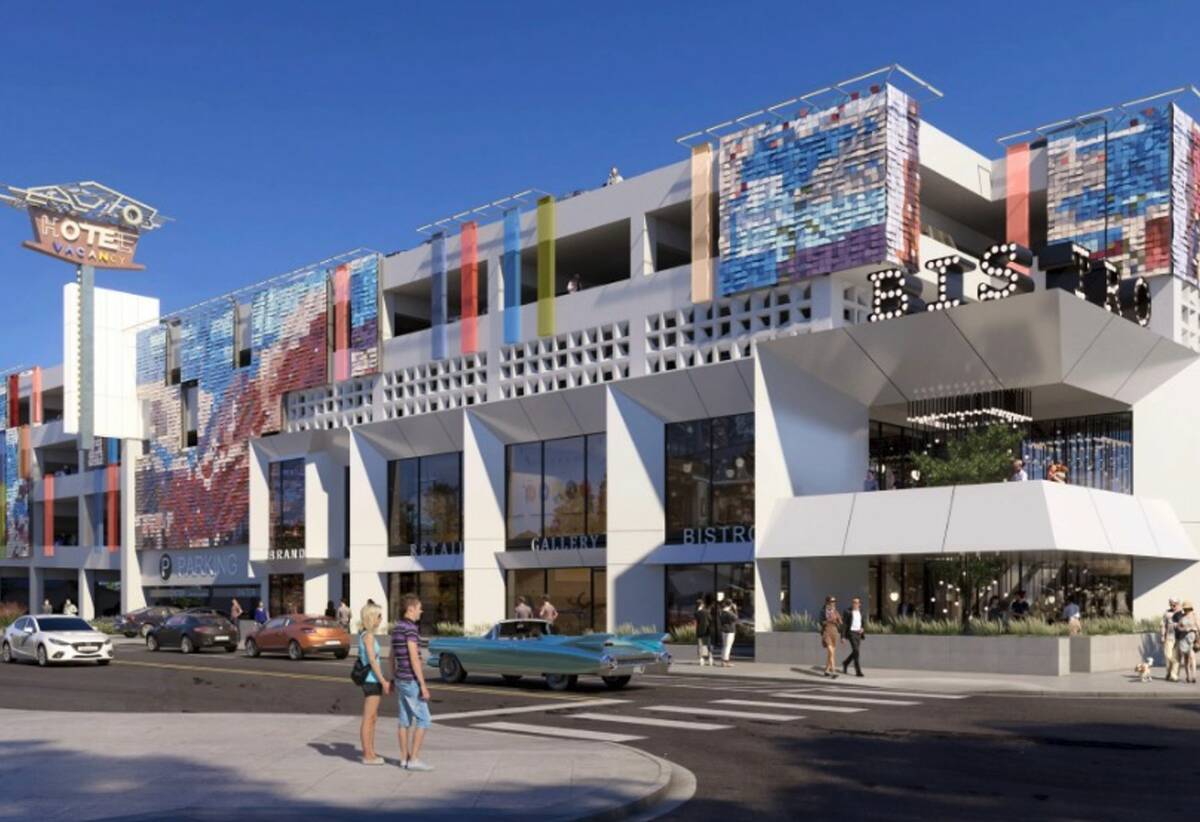 Renderings of the 18b Las Vegas Arts District Parking Garage (City of Las Vegas/KGA Architecture)