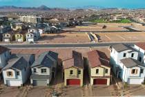 Housing construction in the Cadence master-planned community in Henderson is seen Thursday, Jul ...