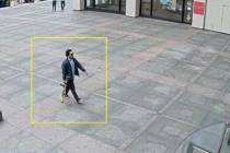 This image from surveillance video obtained by The Associated Press shows Shane Tamura outside ...