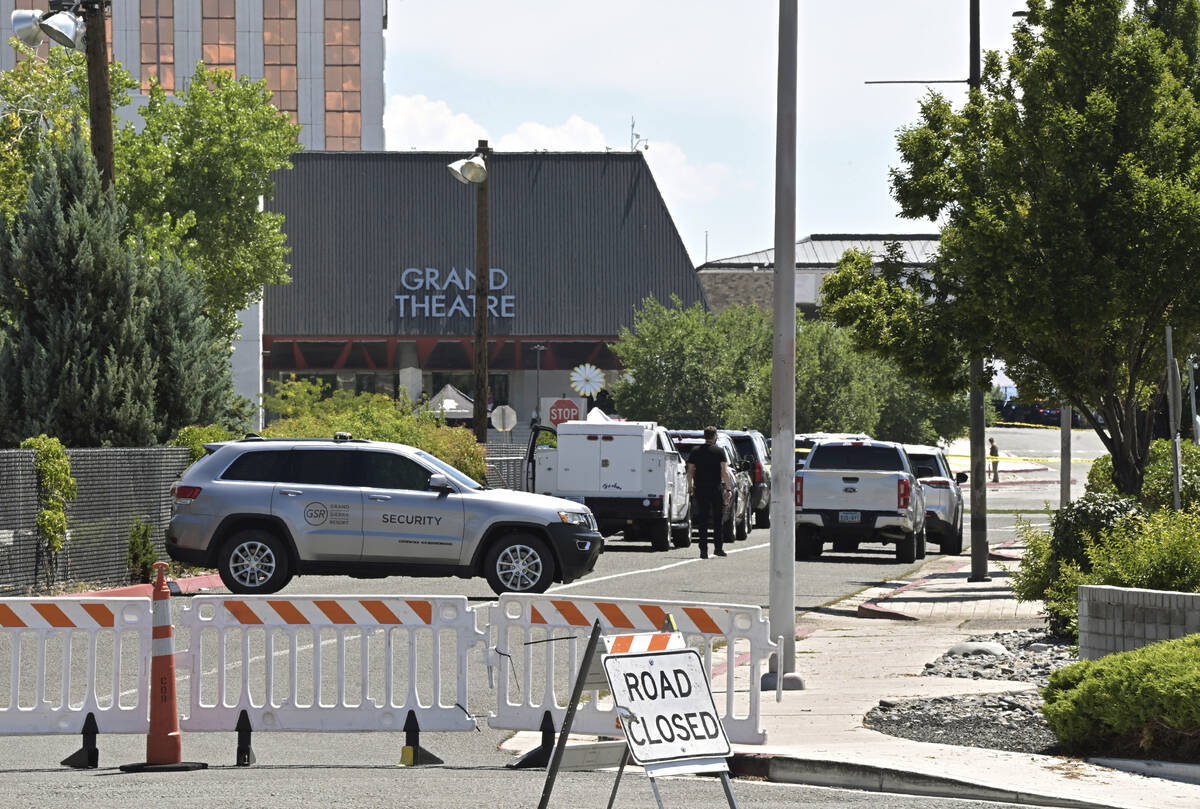 An entrance to the Grand Sierra Resort is closed after a shooting occurred at the resort in Ren ...