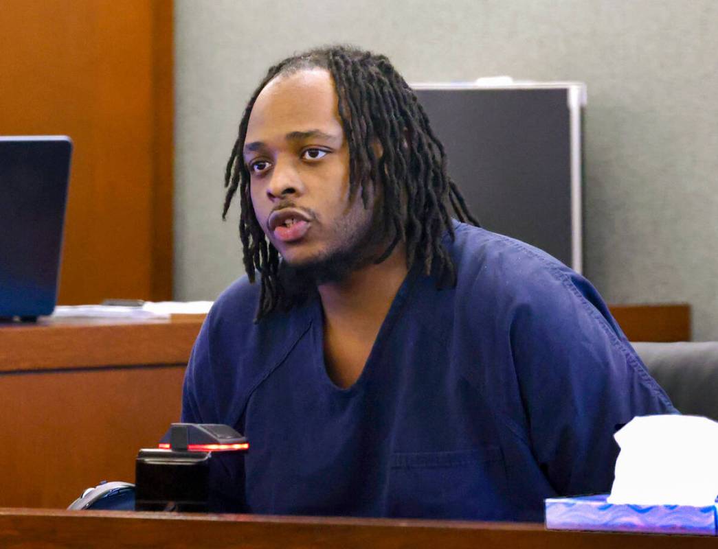 Erin Deshawn Lynn Hines testifies in the murder trial of George, who is accused of killing Ange ...