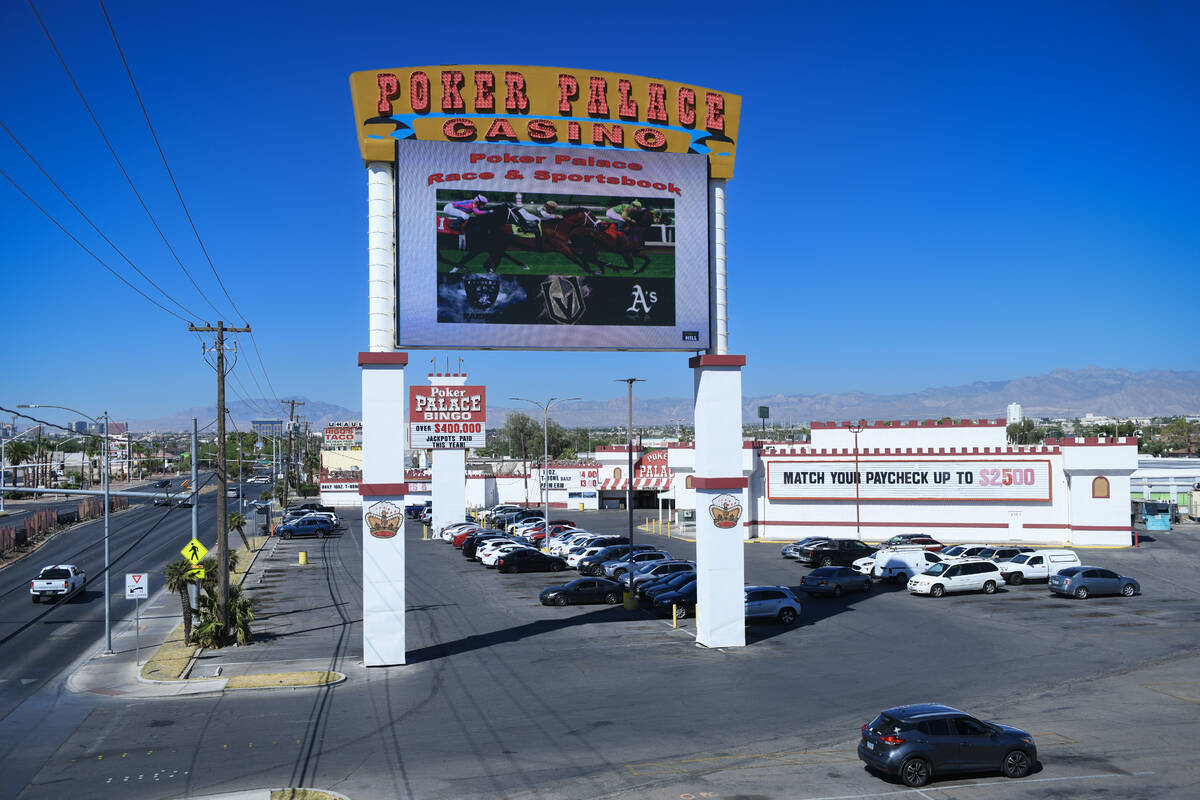 Sam MorrisLas Vegas Review-Journal The Poker Palace is seen in North Las Vegas Thursday, July ...