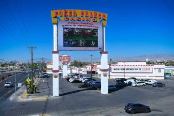 The Poker Palace is seen in North Las Vegas Thursday, July 31, 2025. (Sam Morris/Las Vegas Rev ...