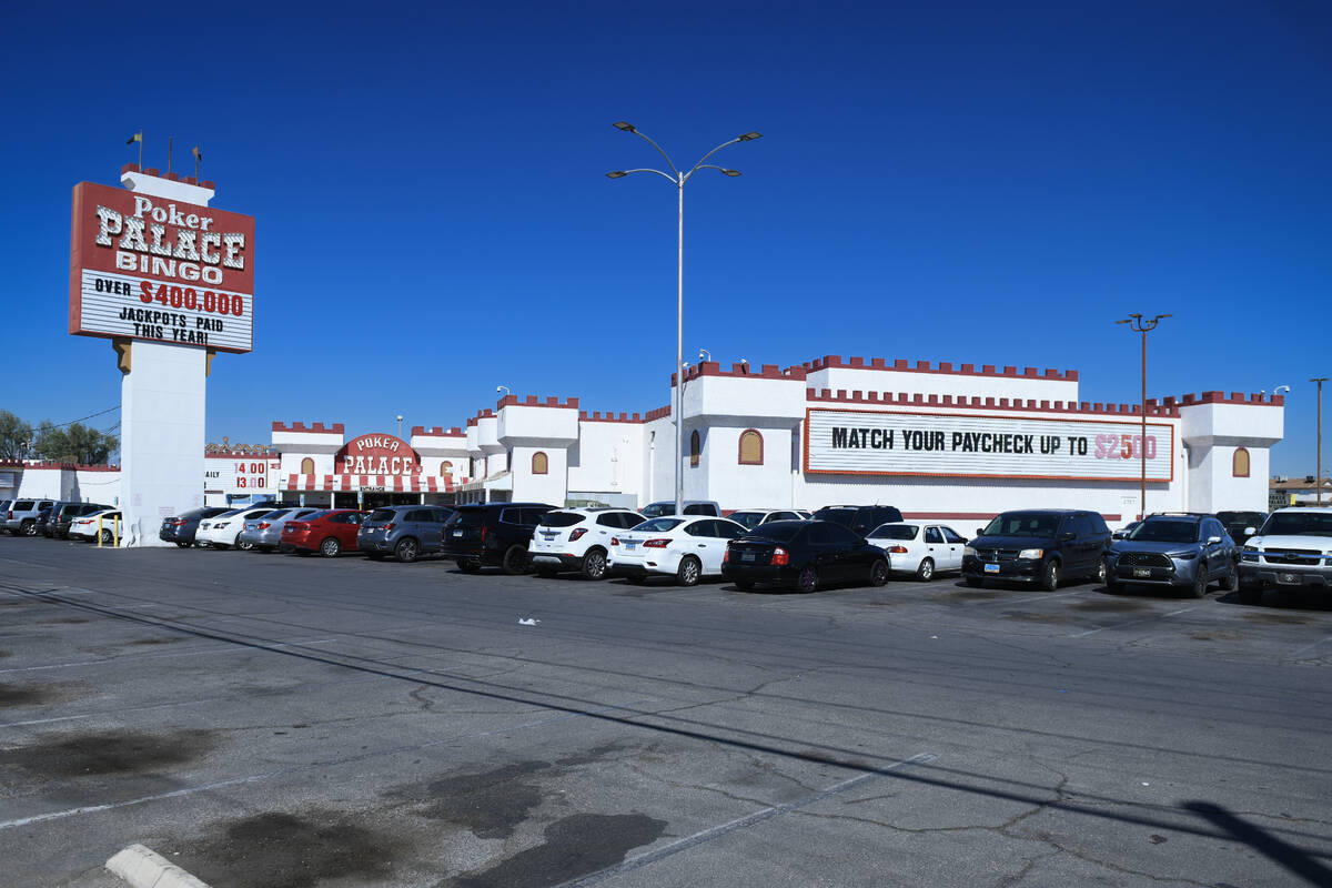 The Poker Palace is seen in North Las Vegas Thursday, July 31, 2025. (Sam Morris/Las Vegas Rev ...