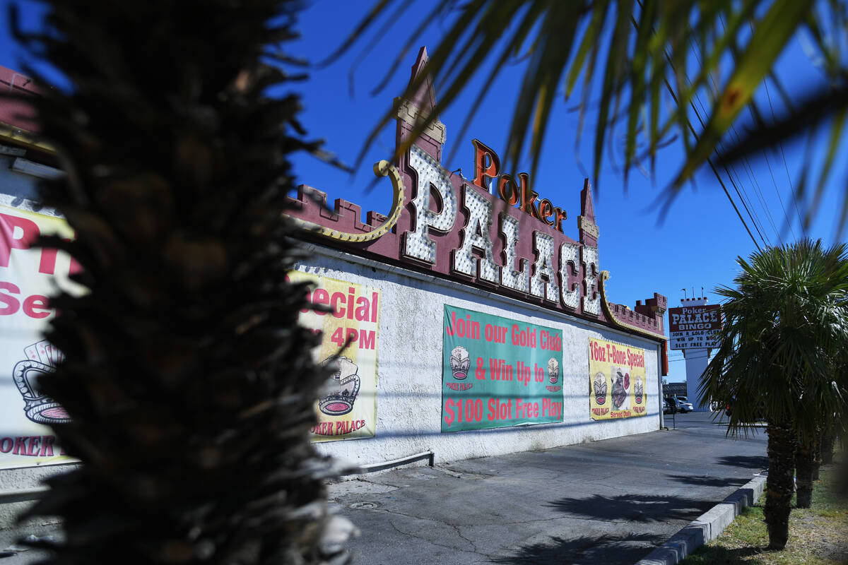 The Poker Palace is seen in North Las Vegas Thursday, July 31, 2025. (Sam Morris/Las Vegas Rev ...