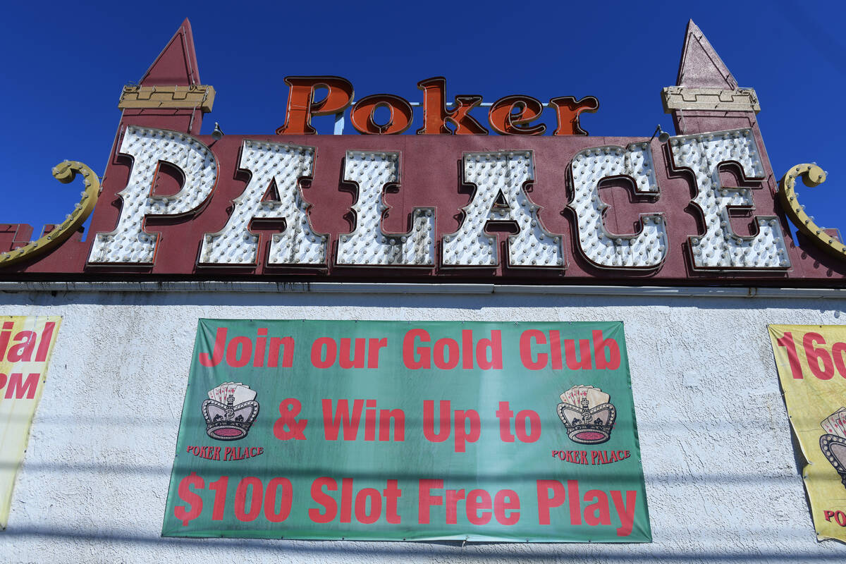 The Poker Palace is seen in North Las Vegas Thursday, July 31, 2025. (Sam Morris/Las Vegas Rev ...