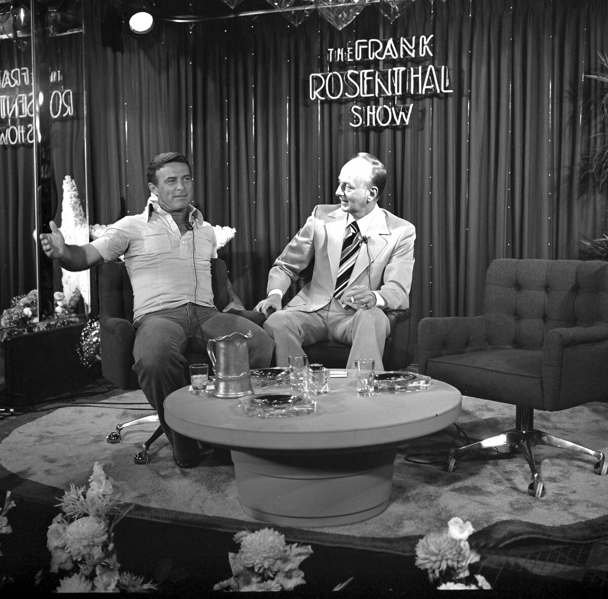 Actor Robert Conrad, left, talks with host Frank Rosenthal during an appearance on "The Frank R ...