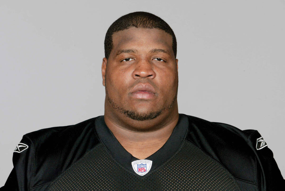 This 2004, photo provided by the NFL showing then-Oakland Raiders football player Mo Collins. T ...