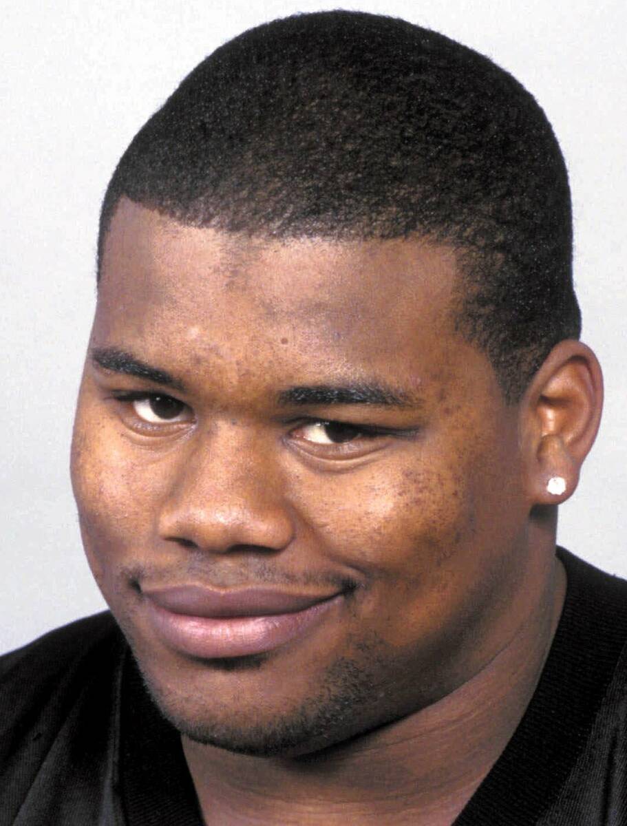 FILE-- Oakland Raiders defensive tackle Darrell Russell, shown in this undated hand out photo, ...