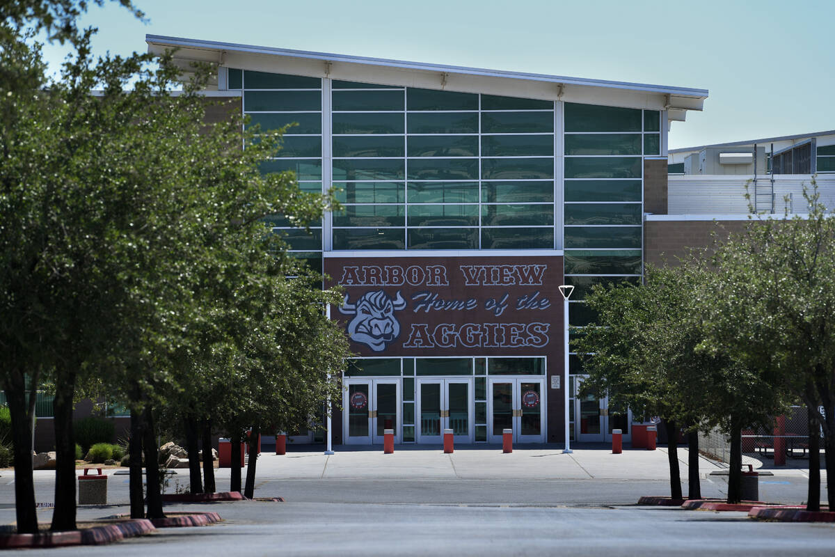 Arbor View High School is seen Friday, July 11, 2025 in Las Vegas. (Sam Morris/Las Vegas Review ...