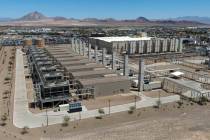 An aerial photo shows a Google data center on Wednesday, July 23, 2025, in Henderson. (Bizuayeh ...