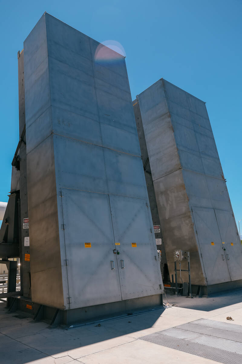 The headworks facility, the first part of the wastewater treatment process, at the North Las Ve ...