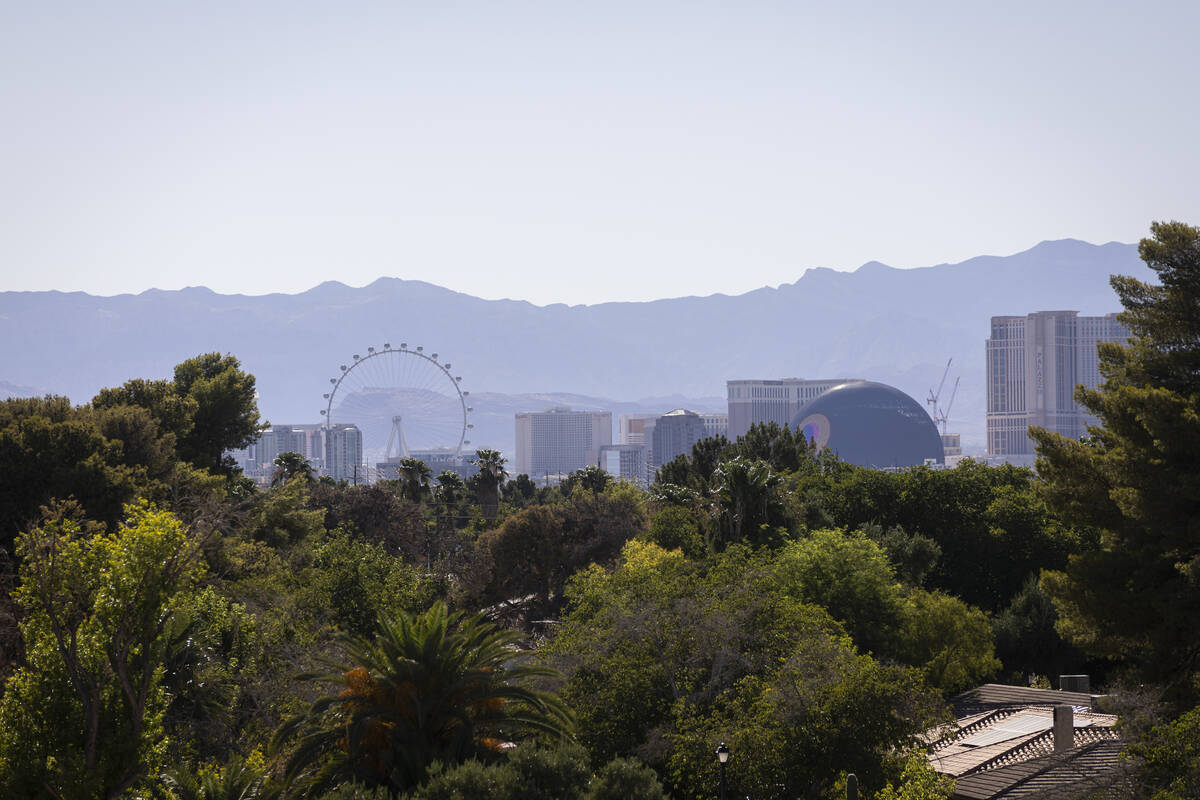 A view the Las Vegas Strip its seen during a tour of the first of three homes that Lonnie Hamma ...