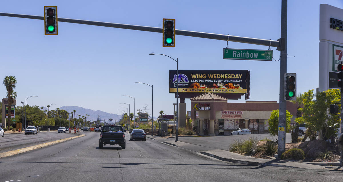 The corridor for potential light rail by the RTC along West Charleston Boulevard on Saturday, A ...