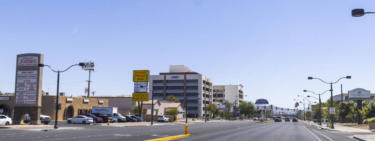 The corridor for potential light rail by the RTC along West Charleston Boulevard on Saturday, A ...