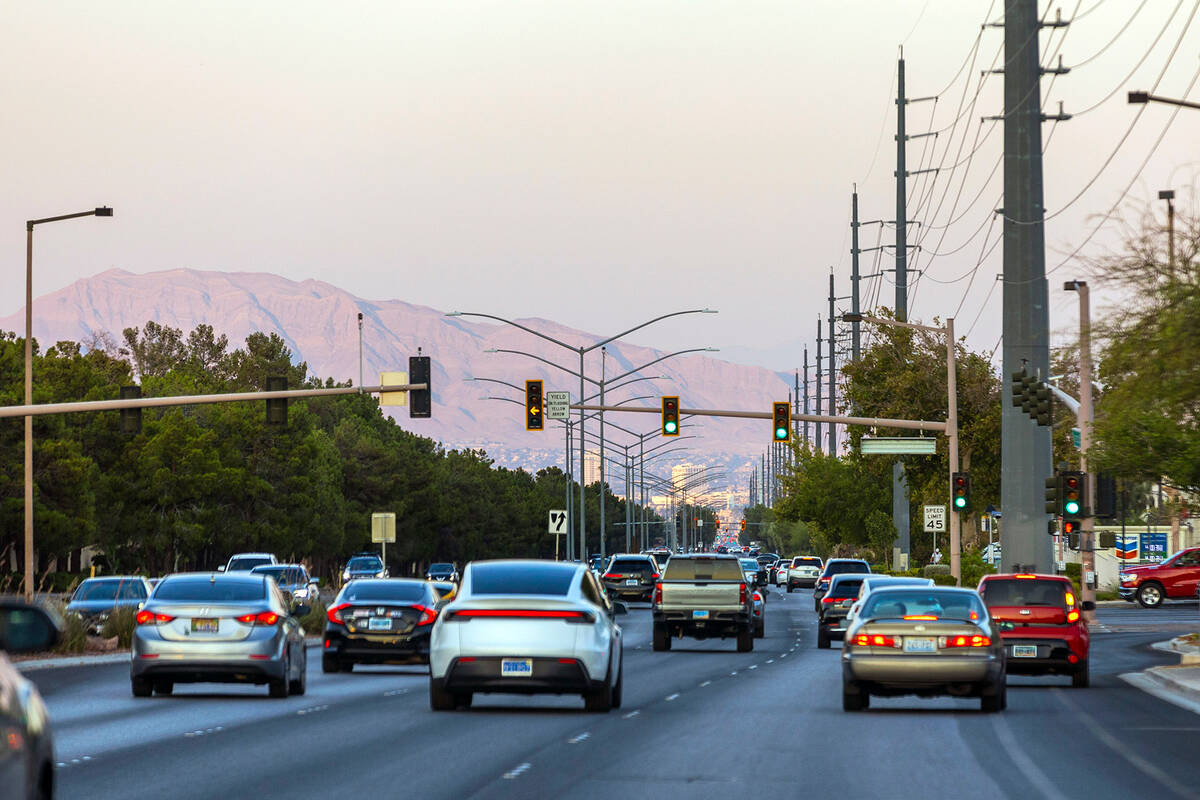 The corridor for potential light rail by the RTC along West Charleston Boulevard on Saturday, A ...