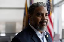Rep. Steven Horsford, D-Nev., in his office at North Las Vegas City Hall. Las Vegas Review-Journal.